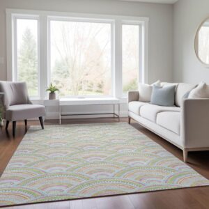 Pearl 10' x 14' Indoor Outdoor Area Rug, Easy Clean, Machine Washable, Non Shedding, Bedroom, Entry, Living Room, Dining Room, Kitchen, Patio Rug